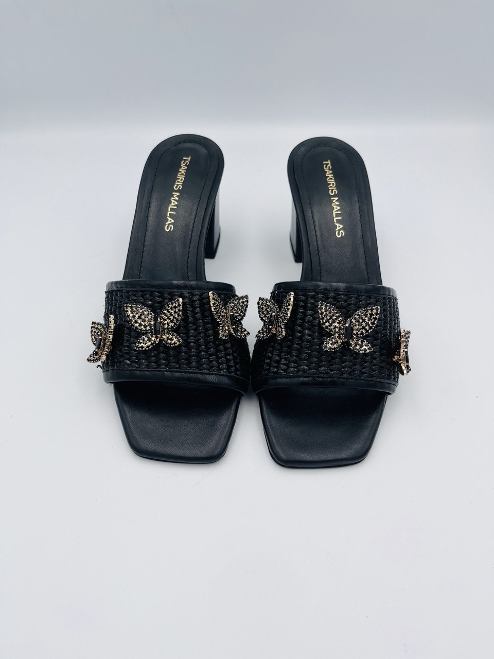Sandalo donna Tsakiris Mallas ,Rafia Nero