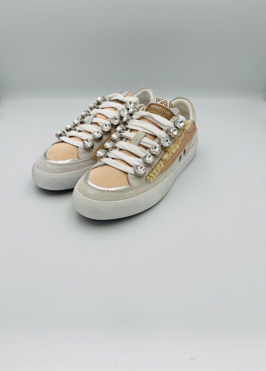 Emanuelle Vee sneackers bianco beige