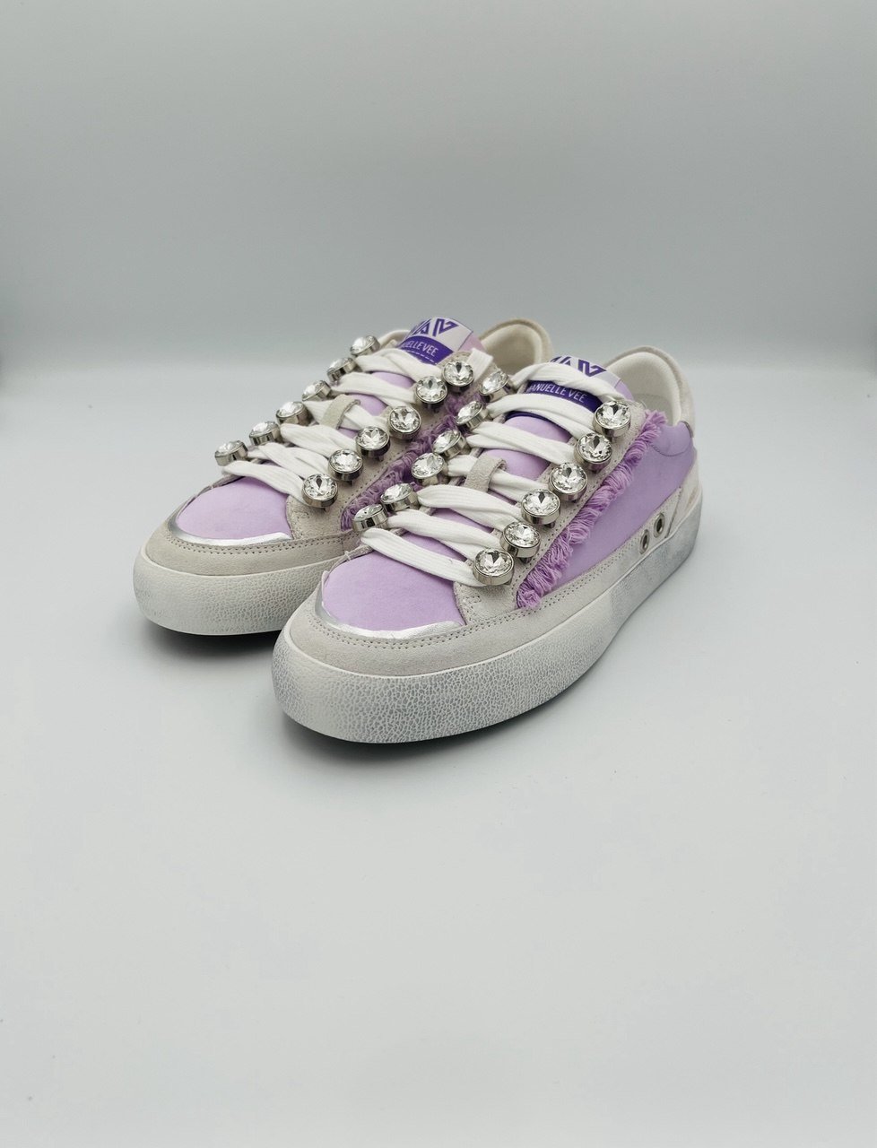 Emanuelle Vee sneackers bianco lilla - immagine 2