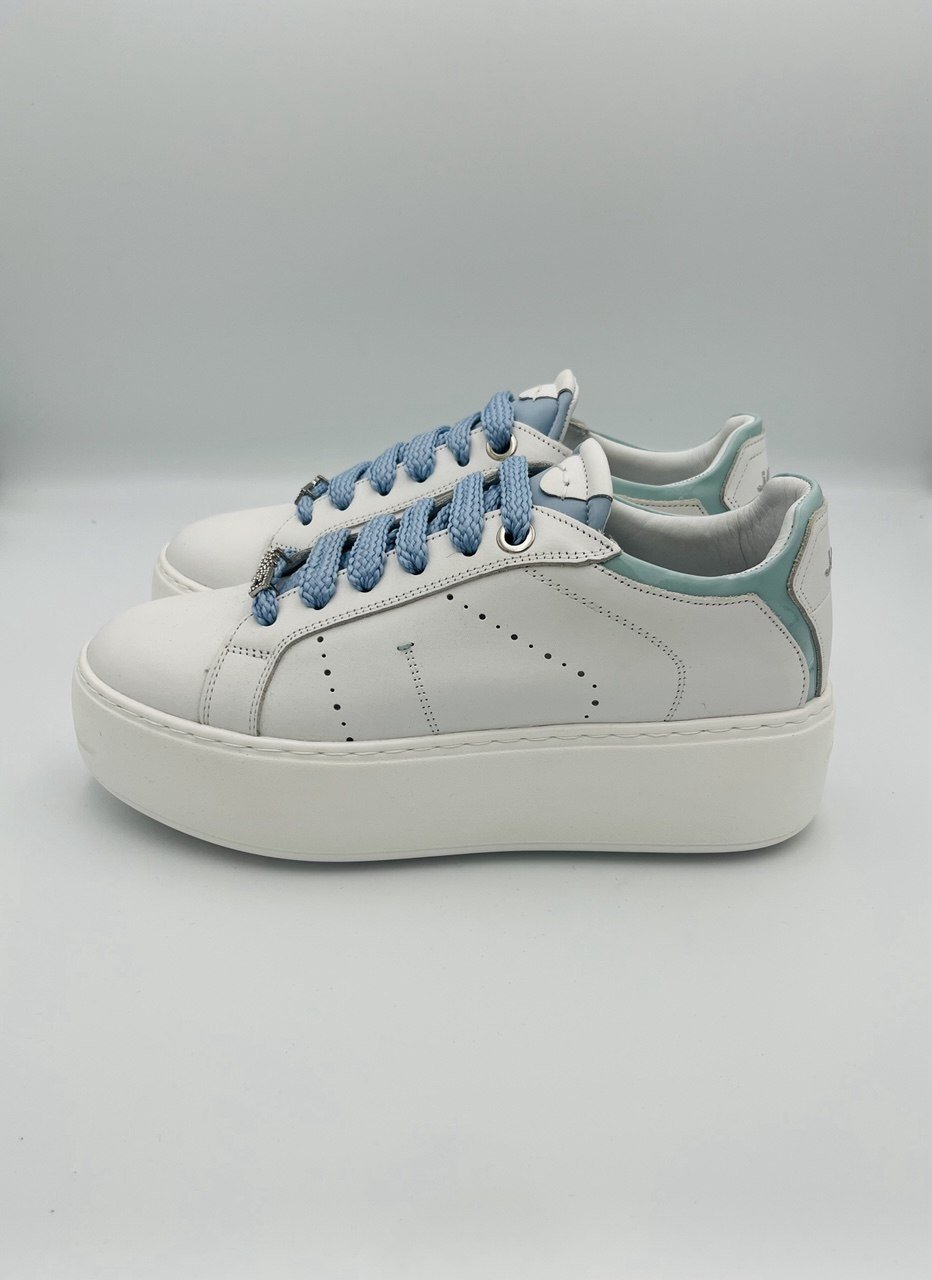Janet & Janet Sneakers White Celeste - immagine 2