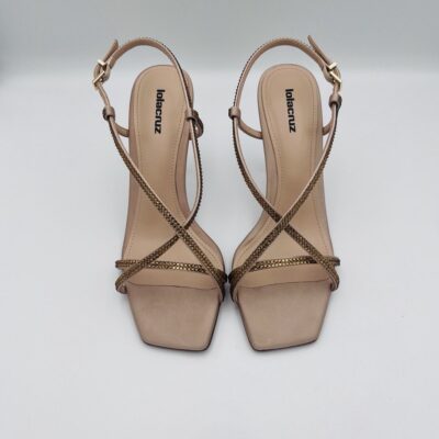 Lola Cruz Sandalo strass Nero/ Nude