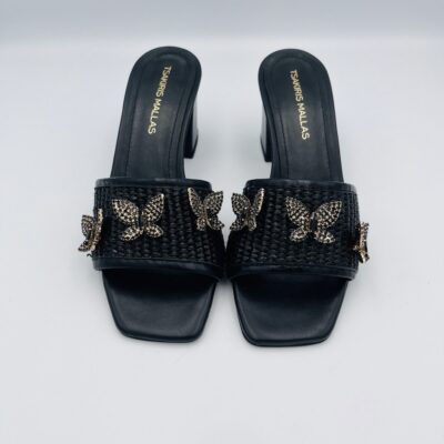 Sandalo donna Tsakiris Mallas ,Rafia Nero